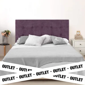 Cabecero cama tapizado en Nido Antimanchas violeta Atenea descuento outlet